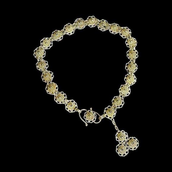 Cuttacki Tarkasi in Orissa Filigree Bracelet 7 inches - Picture 8 of 16